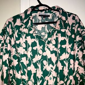Short floral buttoned shirt dress. Never worn.